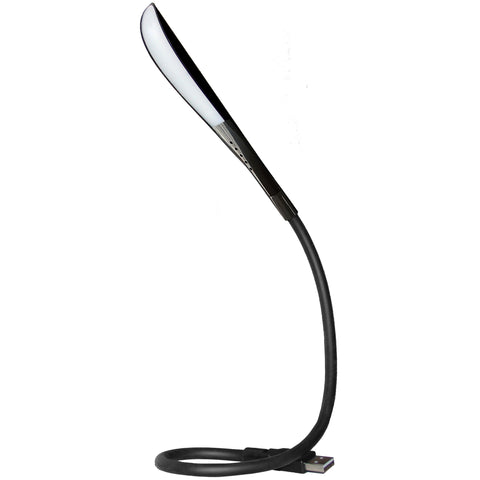 i2 Gear USB Reading Lamp with 14 LEDs Dimmable Touch Switch and Flexible Gooseneck for Laptops and Desktops (20 inches, Black)