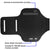i2 Gear i5-AB Reflective Neoprene Running Armband with Key Holder for iPhone Se (2016), 5, 5S, 5C - Black