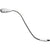 USB Reading Lamp with 2 LED Lights and Flexible Gooseneck - Two Brightness Settings and On/Off Switch (White)